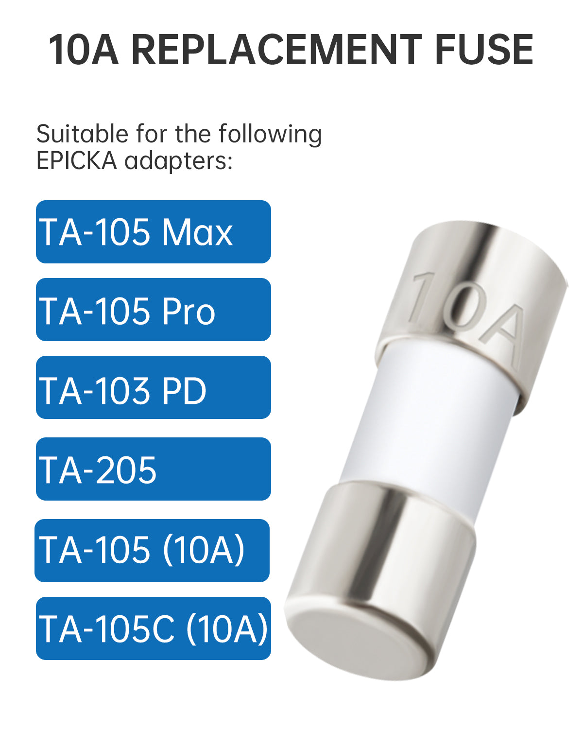 Epicka Adapter Replacement Fuses