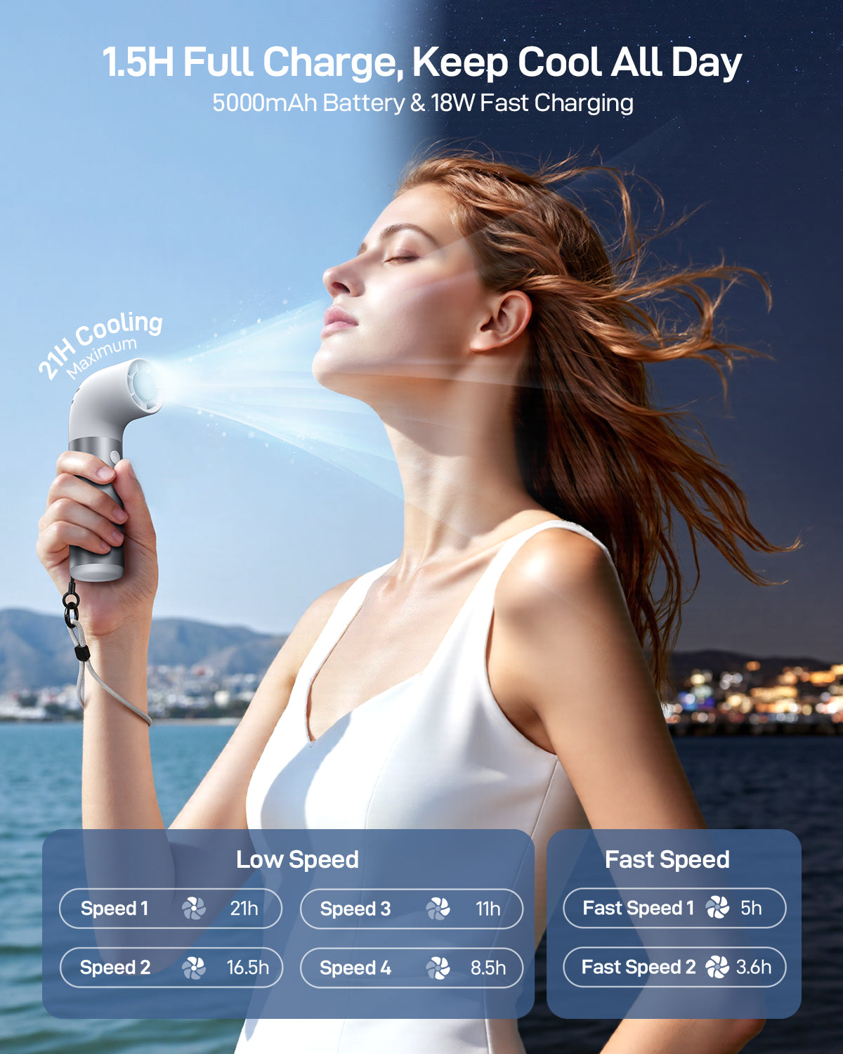 TripCozy Handheld Pocket Fan