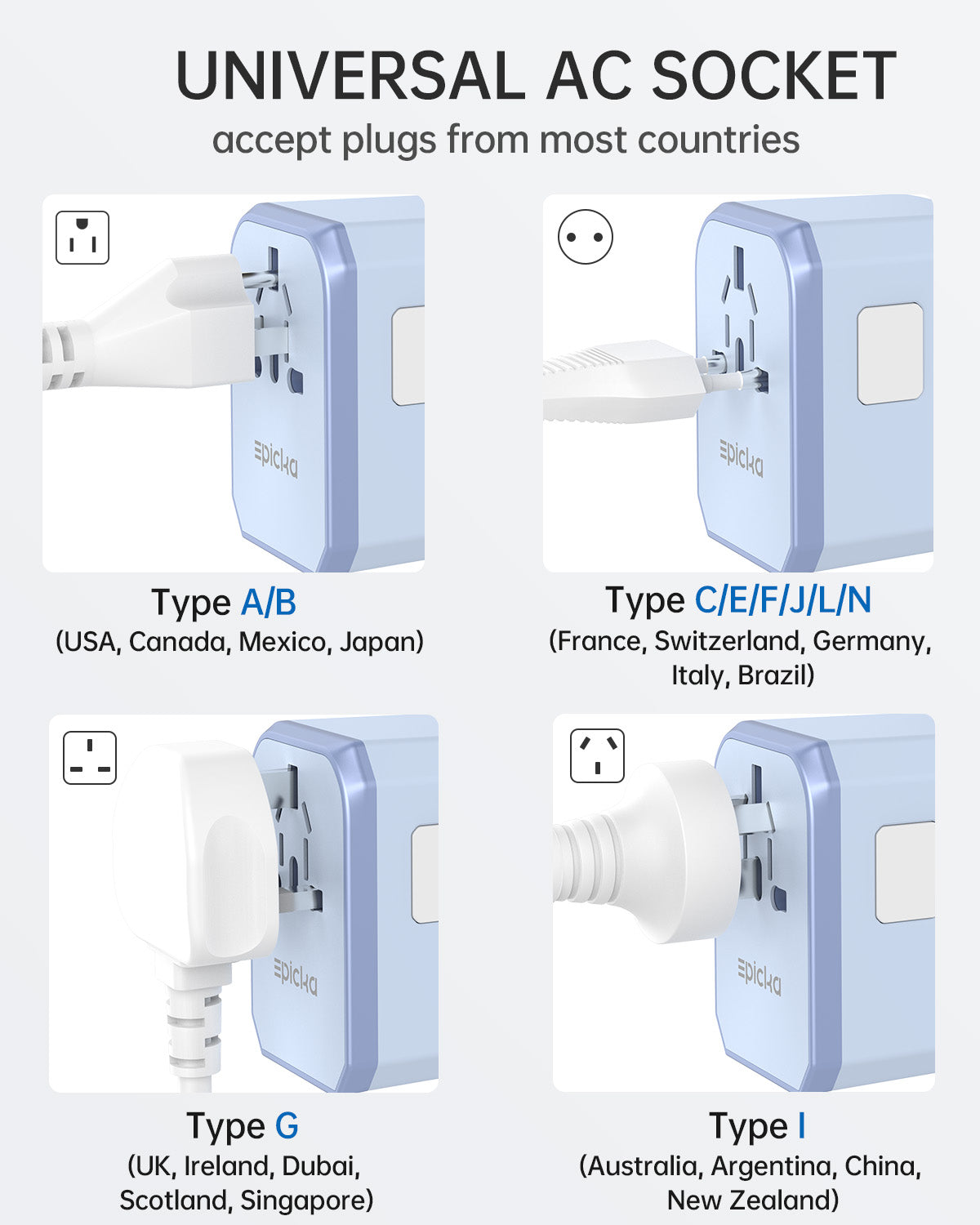 TA-105C Universal-Reiseadapter