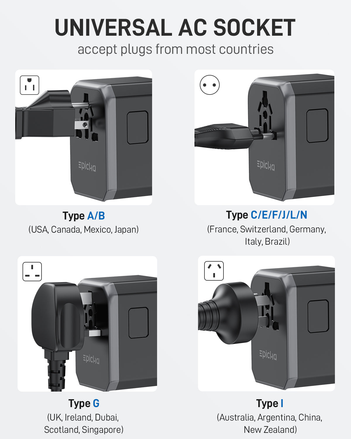 TA-105C Universal-Reiseadapter