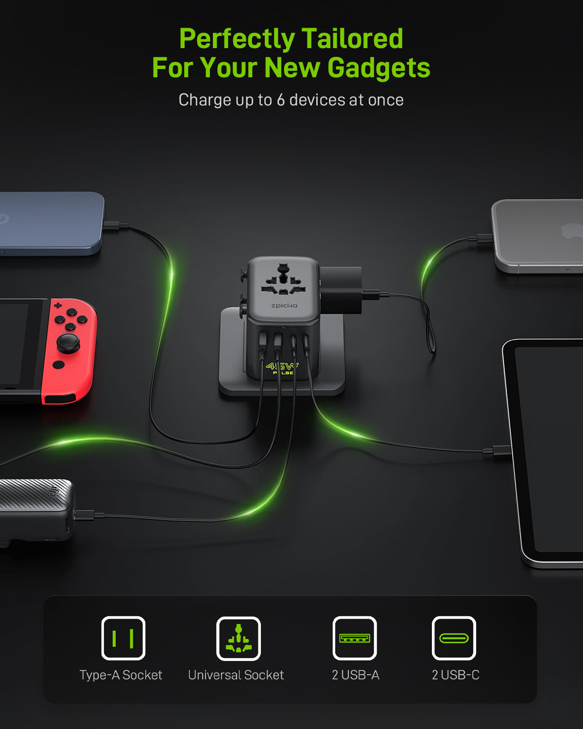 Pulse 45W Duo Universal Travel Adapter