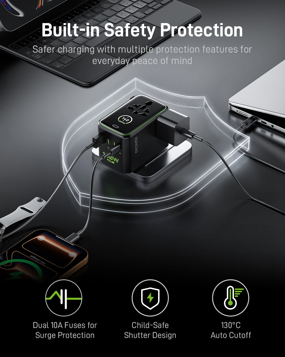 Pulse Duo 140W Universal Travel Adapter (Pre-Sale Shipment in early June)