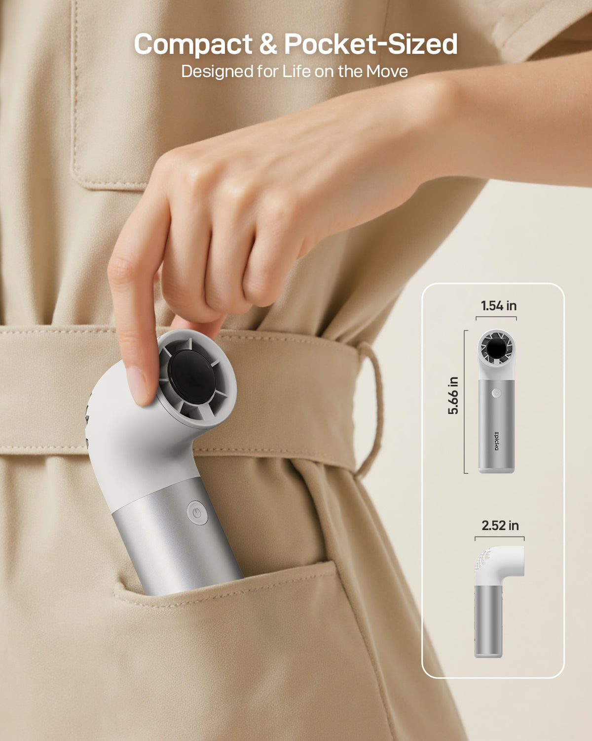 TripCozy Handheld Pocket Fan
