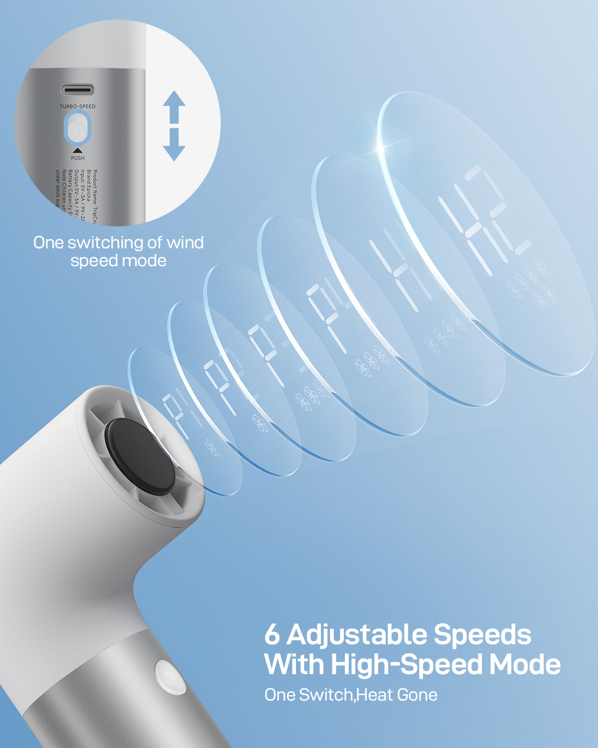 TripCozy Handheld Pocket Fan
