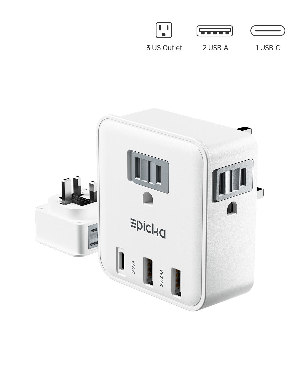 321 Single Plug Travel Adapter