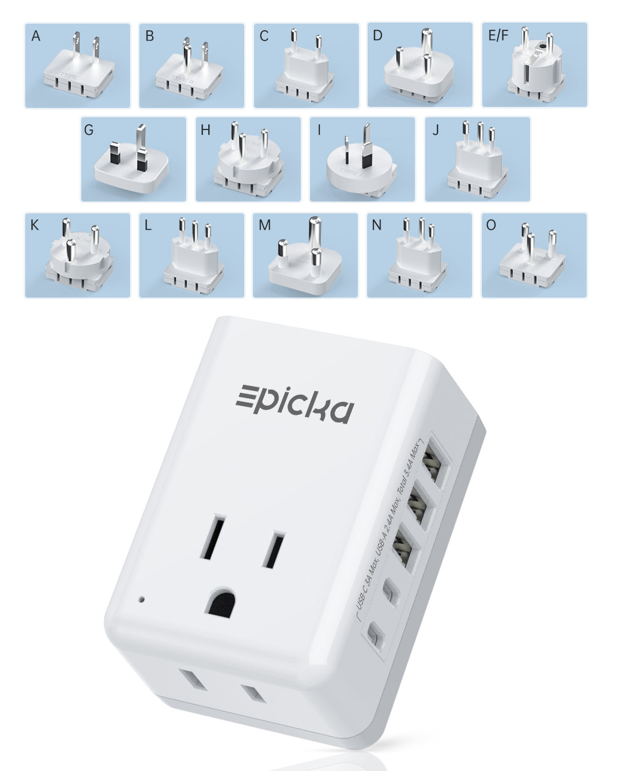 X232 Interchangeable Travel Adapter