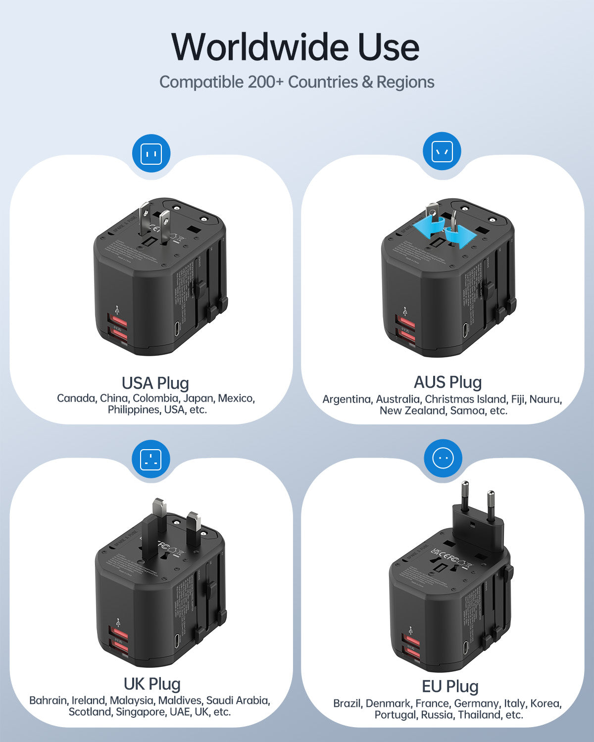 TA-103PD Universal Travel Adapter PD 20W