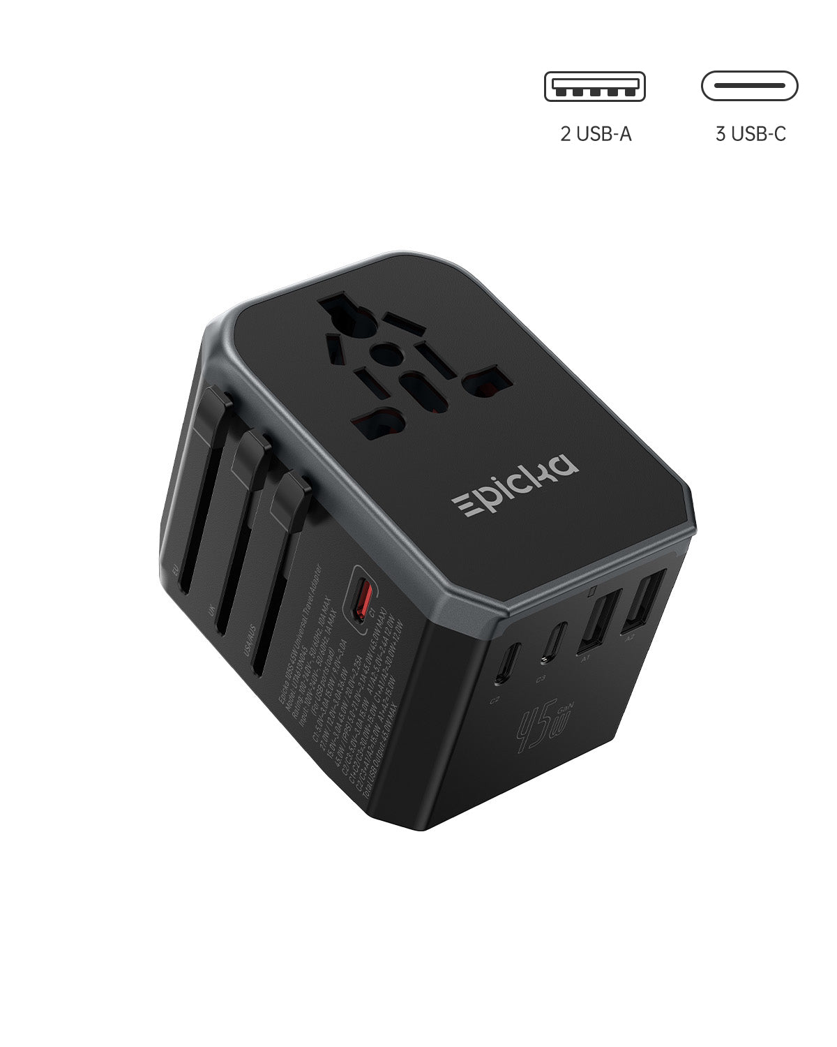 EPICKA GaN 45W Universal Travel Adapter - Thumbnail 4