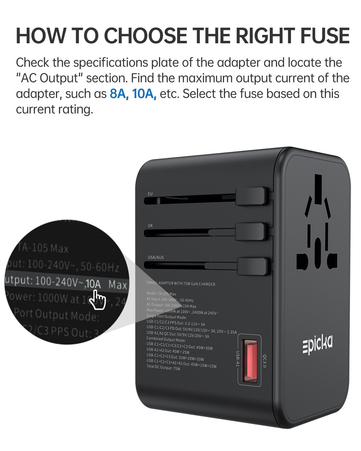Ersatzsicherungen für den Epicka-Adapter