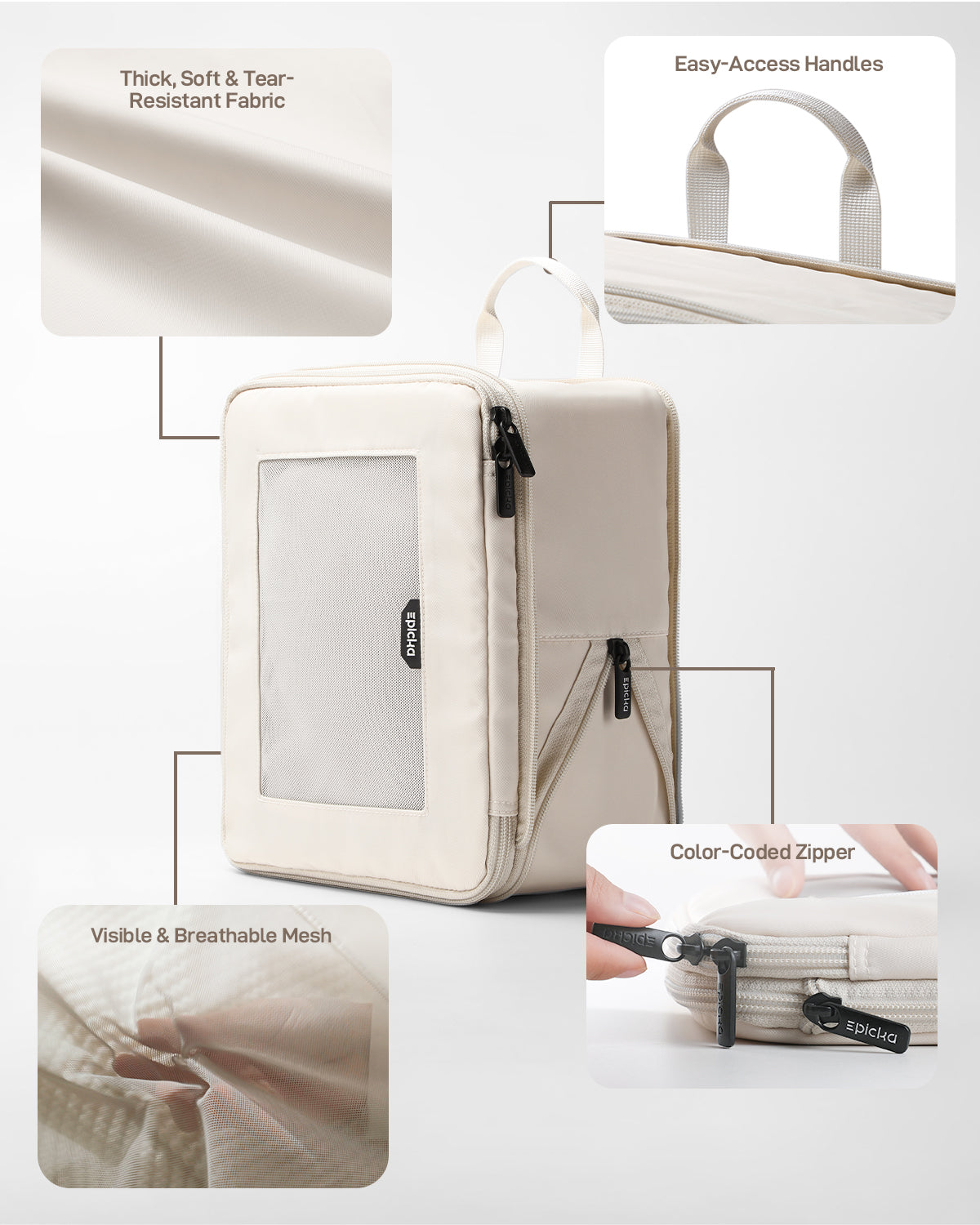 TripCozy Mesh Compression Packing Cubes