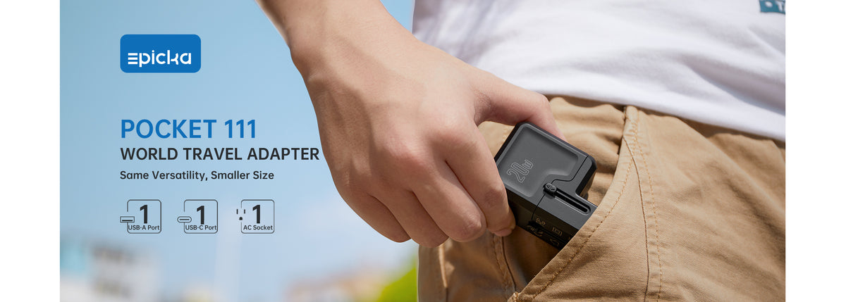 Pocket 111 Universal Travel Adapter PD 20W
