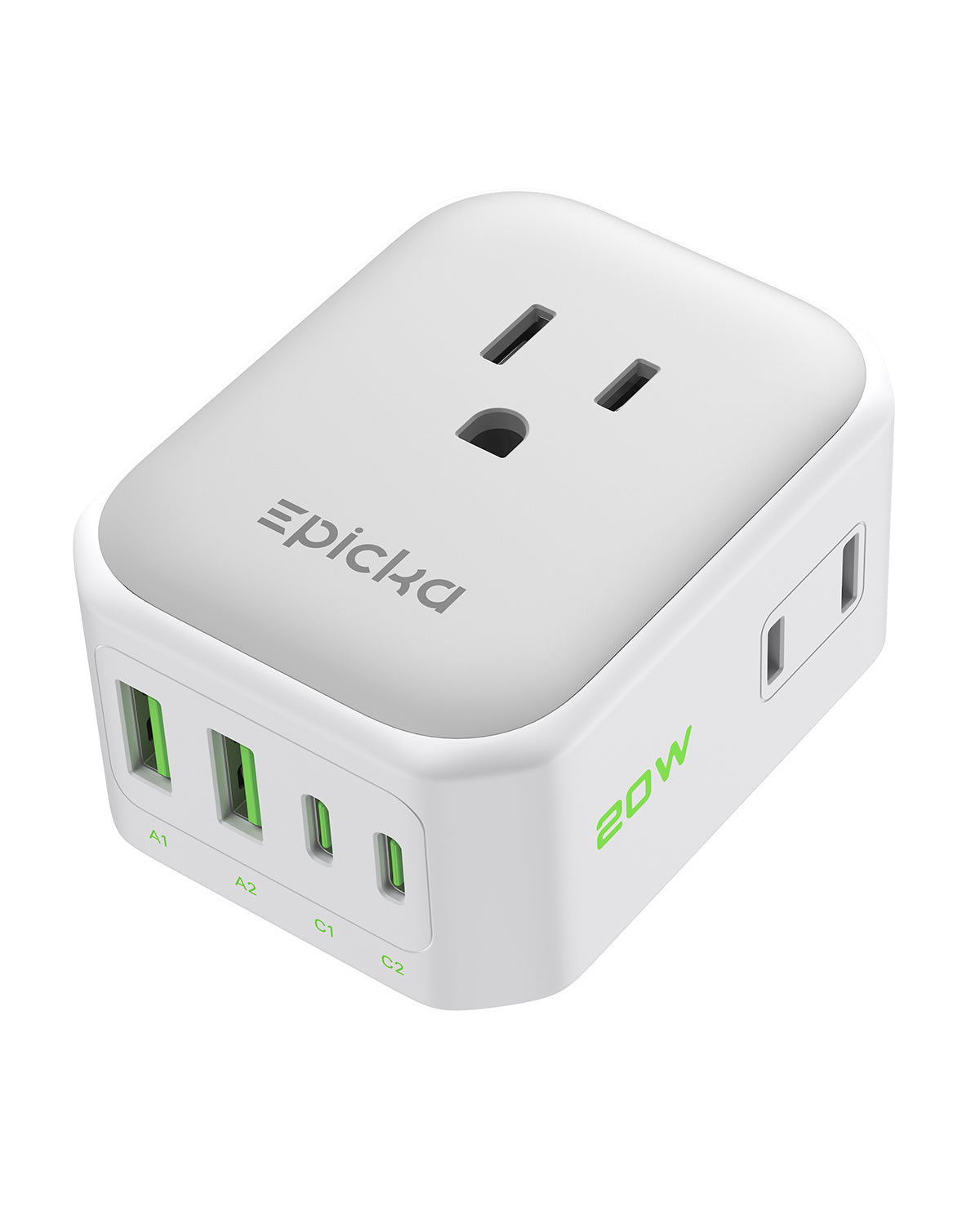 Hybrid 8-in-1 Abroad Travel Adapter with 20W Fast Charging