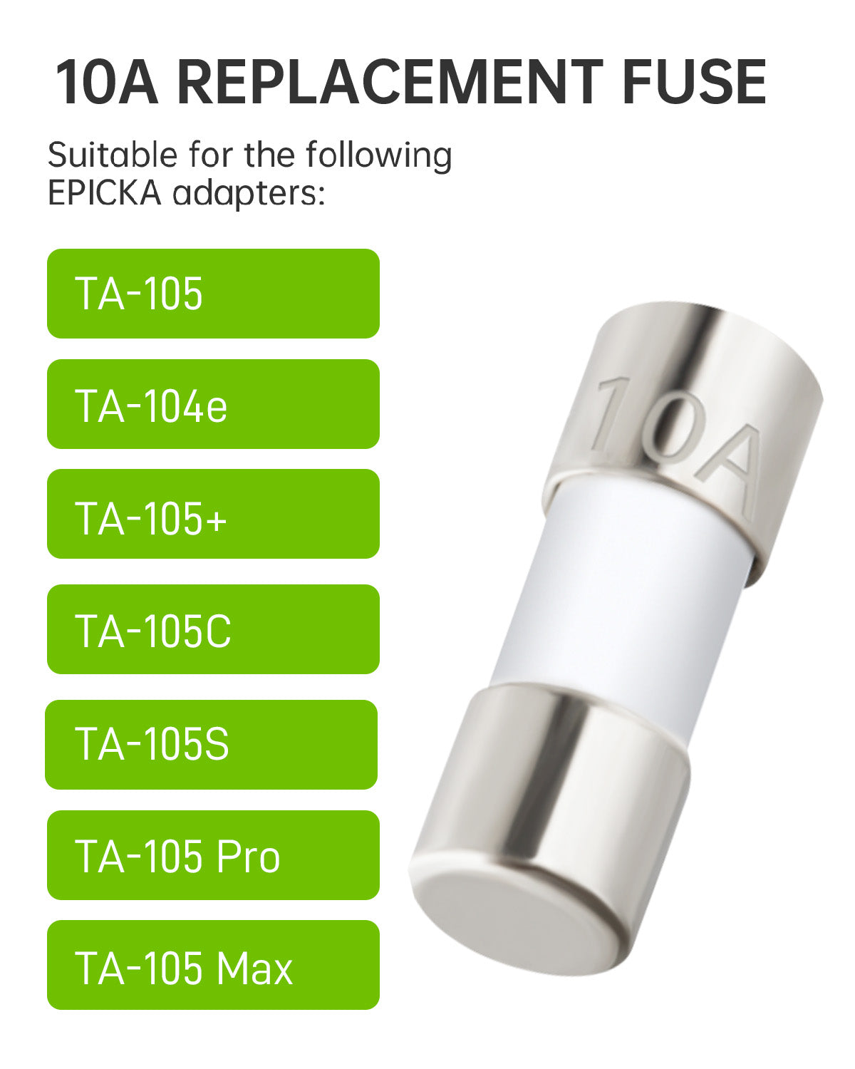 Fusibles de repuesto Epicka Adapter 10 A