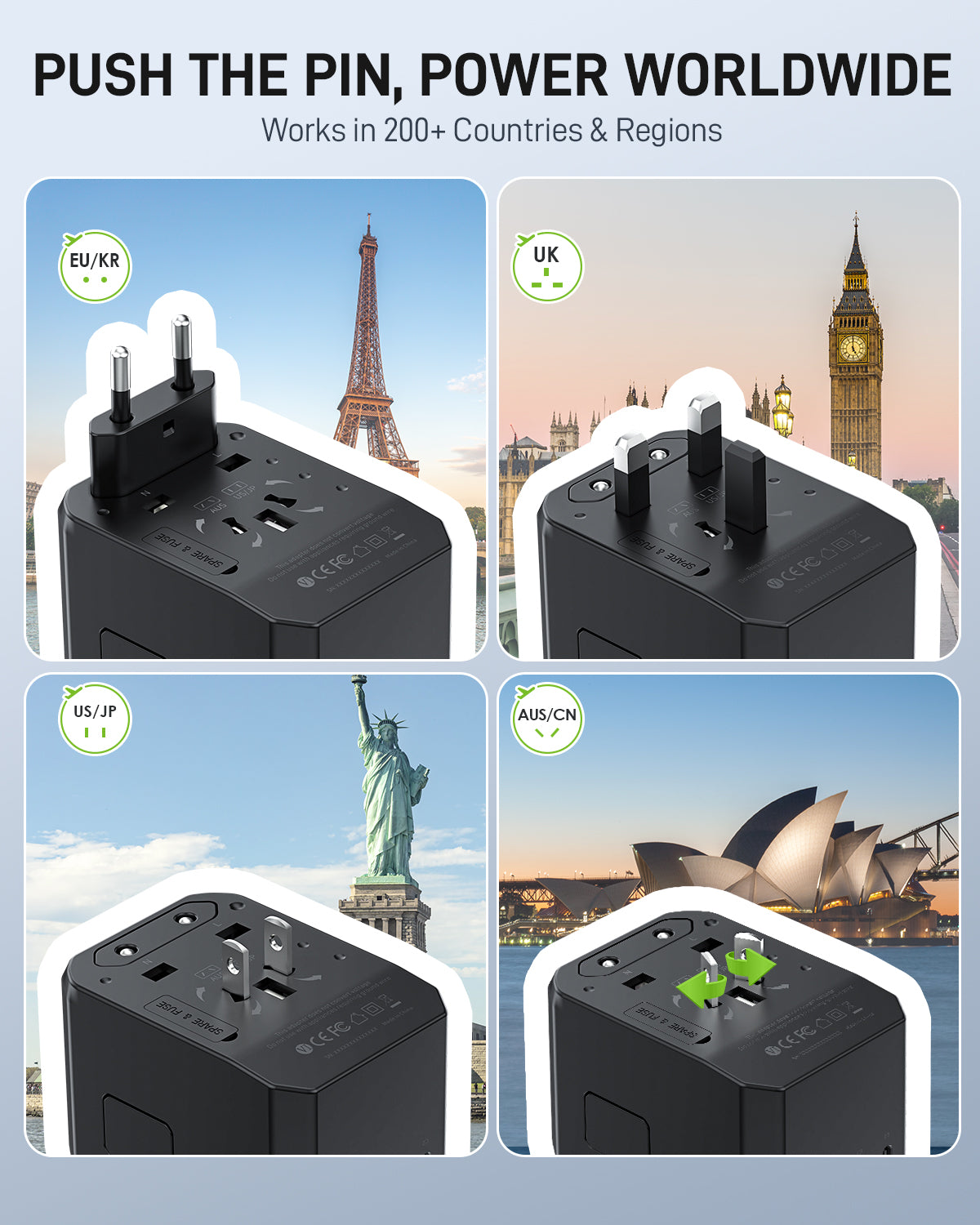 Epicka TA-105+ Universal Travel Adapter (6-Port)