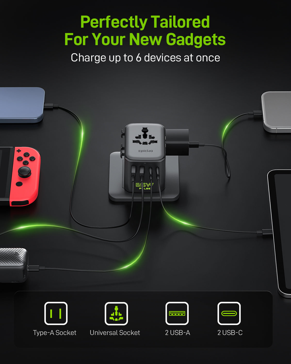 Pulse Duo 65W Universal Travel Adapter