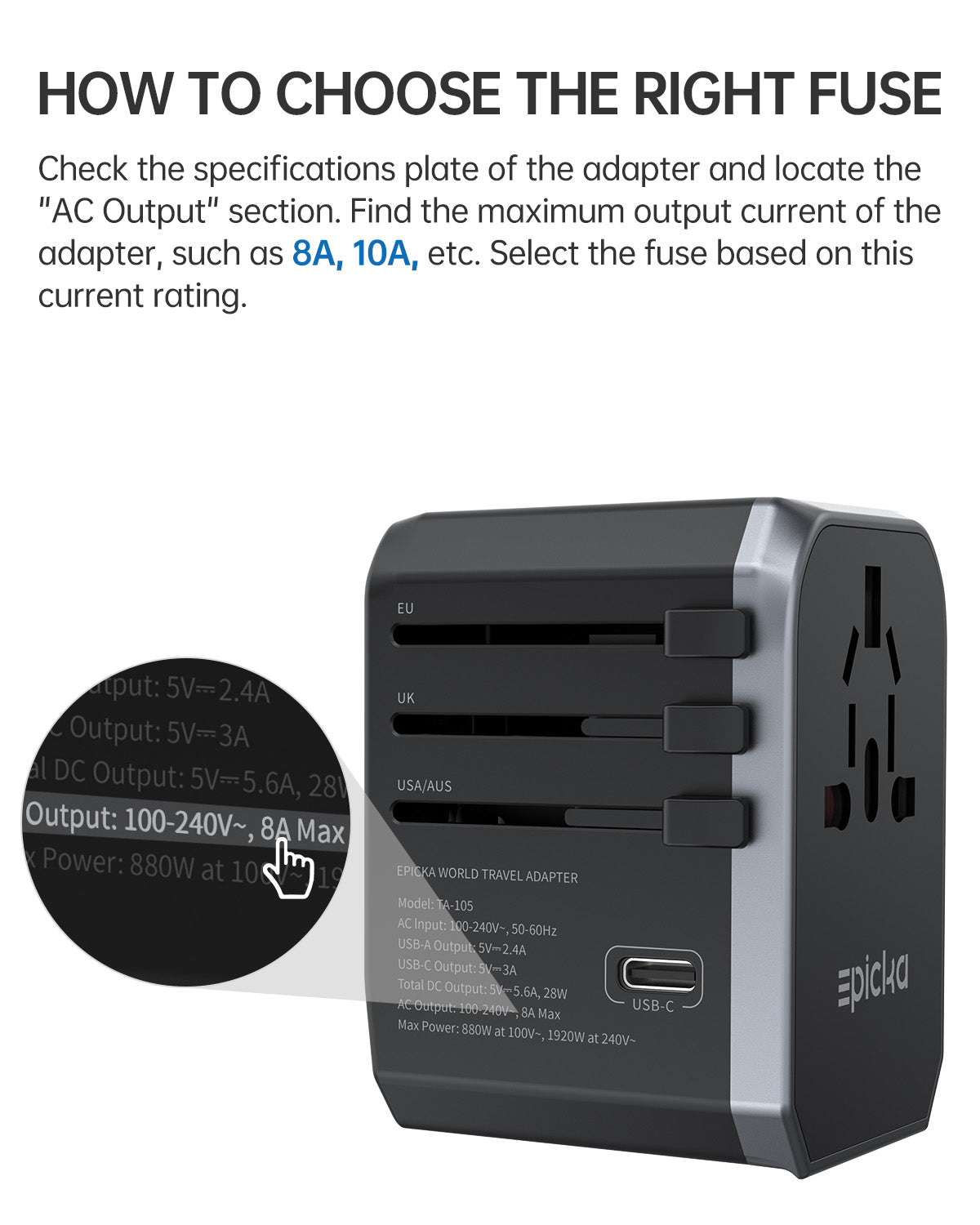 Ersatzsicherungen für den Epicka-Adapter